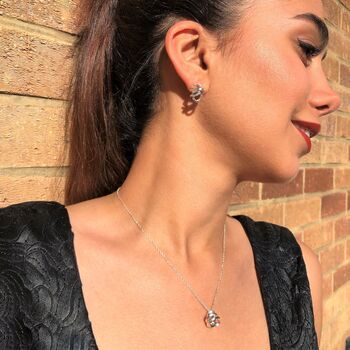 Swirl Knot Sterling Silver Necklace, 5 of 7