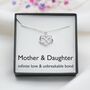 Mum And Daughter Necklace, Infinity Charm Jewellery For Mum, thumbnail 4 of 6