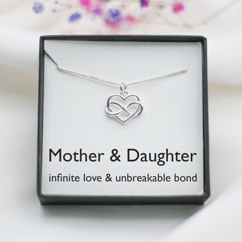 Mum And Daughter Necklace, Infinity Charm Jewellery For Mum, 4 of 6