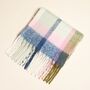 Olive And Pink Tartan Winter Scarf, thumbnail 1 of 2