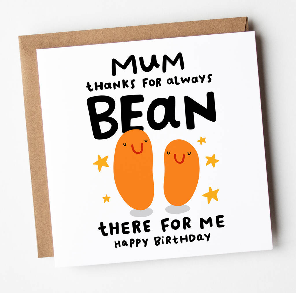 'Mum Thanks For Bean There' Birthday Card By Arrow Gift Co ...