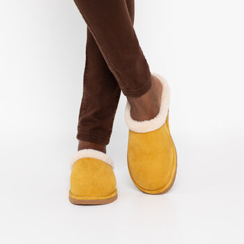 Snugtoes Mustard Slippers Mule Style For Women, 3 of 6