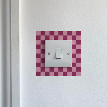 Chequered Light Switch And Plug Socket Stickers, 4 of 9