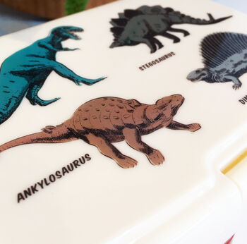 Children's Dinosaur Lunch Box And Tray, 6 of 7