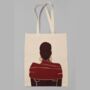 Black African Woman Printed Tote Bag Shopper, thumbnail 2 of 2