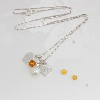 Personalised Birthstone Crystal And Charm Necklace, 6 of 12
