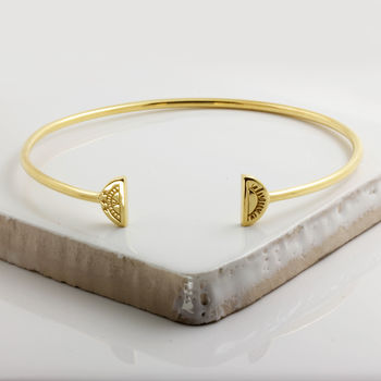 Sun And Moon Bangle Silver/Gold Vermeil, 3 of 8