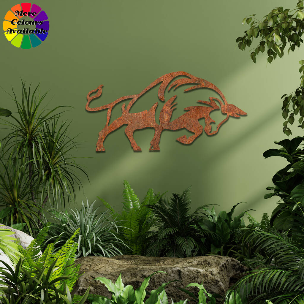 Metal Bull Wall Decor Large Metal Wall Art Gift Idea By Duke Craft