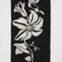 Floral Bohemian Embroidered Black Scarf, thumbnail 3 of 3