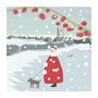 Mother Christmas Snowy Walk Xmas Card Pack Of Five, thumbnail 2 of 2