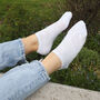 Delicate Celeste And Retro Blue Women's Trainer Socks, thumbnail 7 of 7