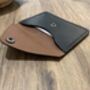 Black And Brown Handmade Leather Card Wallet, thumbnail 5 of 9
