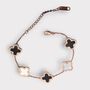 Adina Clover Bracelet Black And White, thumbnail 1 of 5