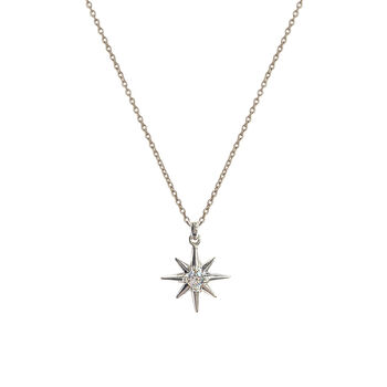 Shining Star Thank You Necklace Silver, 2 of 5