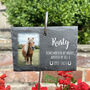 Horse Memorial Photo Printed Garden Slate Tag Holder, thumbnail 2 of 4