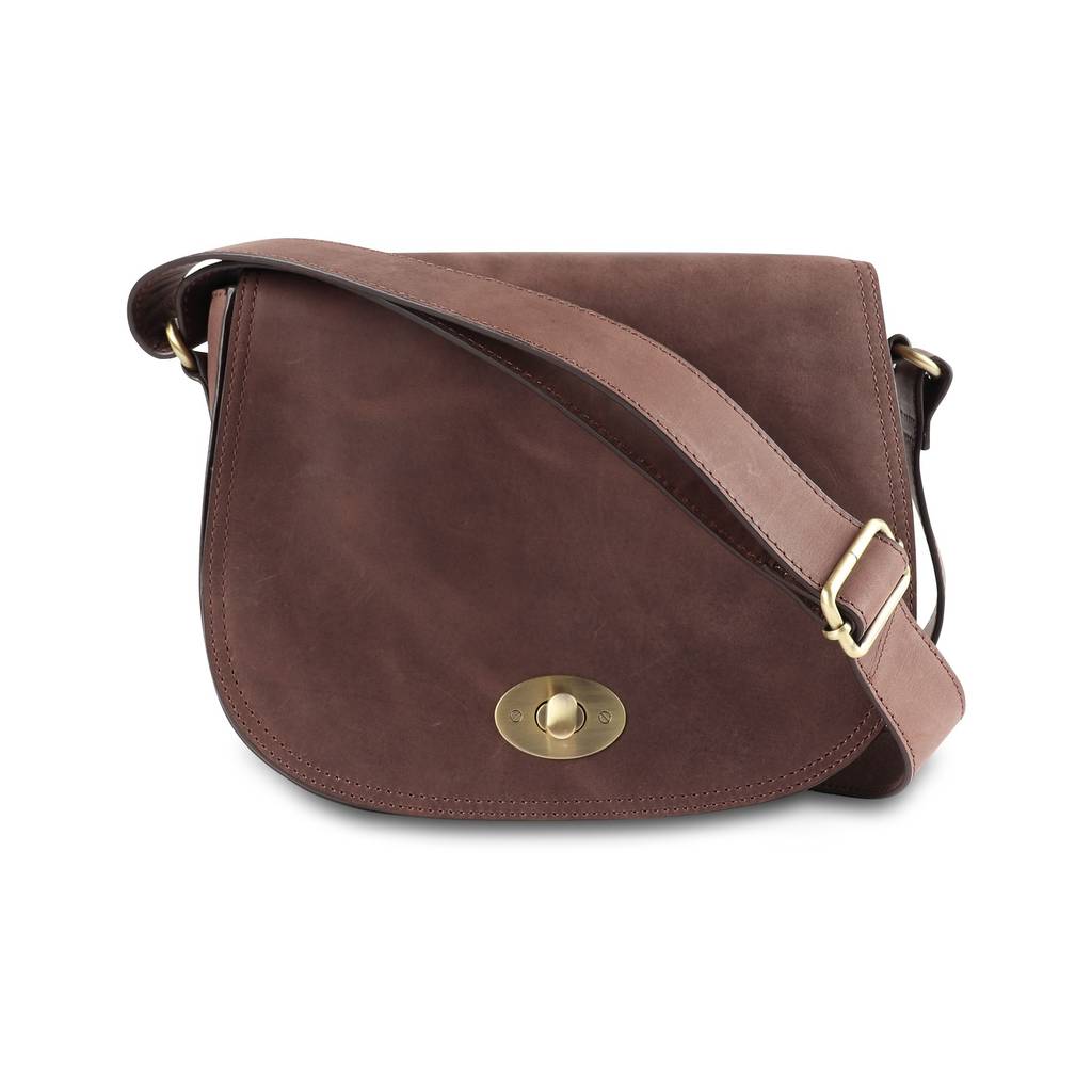 Bette Leather Cross Body Saddle Bag By The Leather Store ...