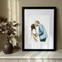 Personalised Couple's People Portrait In Watercolour, thumbnail 1 of 7