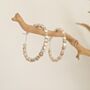 Silver And Gold Plated Beaded Hoop Earrings, thumbnail 3 of 7