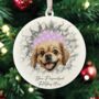 Personalised Christmas Tibetan Spaniel Break Through, thumbnail 3 of 10
