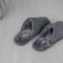 Snugtoes Mens Leather Slippers In Grey, thumbnail 3 of 6