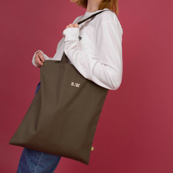 Embroidered Personalised Initials Tote Bag, 2 of 5