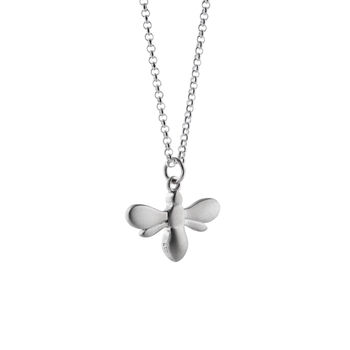 Queen Bee Pendant Necklace Sterling Silver, 3 of 3