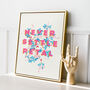 Never Settle Petal Floral Typography Print, thumbnail 4 of 6