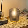 Ash Grey Glass Cordless Table Lamp With Timer, thumbnail 5 of 8