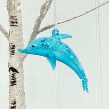 Handmade Glass Dolphin Decoration, 3 of 3
