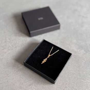 Gold Lightning Bolt Necklace – Empowering Jewellery Gift For Her, 2 of 6