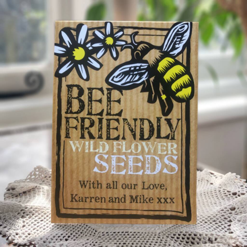 Personalised Packet Of Bee Friendly Wildflower Seeds By Bee Friendly