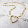 18k Gold Vermeil Plated Heart Charm Necklace, thumbnail 1 of 7