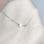 Sterling Silver Cube Bead Charm Anklet, thumbnail 2 of 5