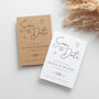 Scattered Hearts Portrait Save The Date Card, thumbnail 1 of 1
