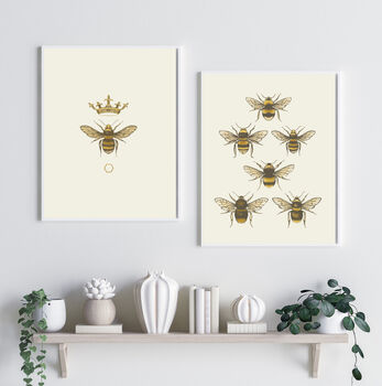 'British Bees' Fine Art Print Colour, 2 of 8