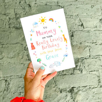 Personalised Mummy Mama 'Really Lovely' Birthday Card, 4 of 6
