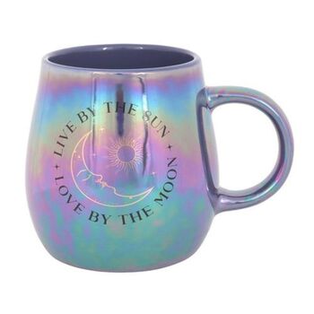 Live By The Sun Love By The Moon Iridescent Mug, 4 of 6