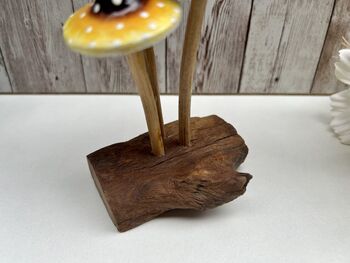 Psychedelic Yellow Amanita Mushroom Sculpture Small, 11 of 12