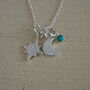Sterling Silver Star And Moon Birthstone Pendants, thumbnail 5 of 11