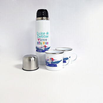 Personalised Swim Wild Flask And Mug Set, 2 of 4