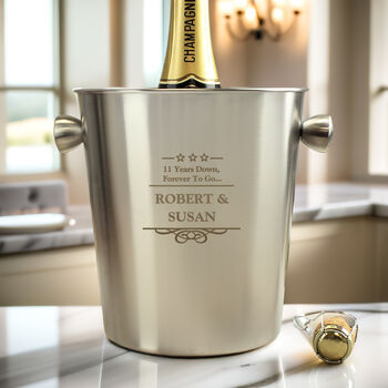 Personalised Stainless Steel Ice Bucket, 2 of 6