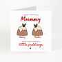 Personalised Christmas Card For Mummy Little Pudding Design, thumbnail 2 of 7