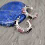Pink, Black Tourmaline Silver Earrings, thumbnail 8 of 8