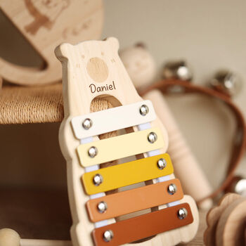 Four Piece Wooden Instrument Music Set In Gift Box, 9 of 12