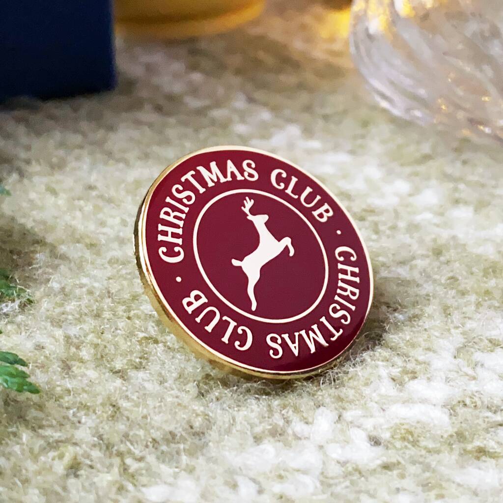 Christmas Club Enamel Pin Badge, 1 of 7