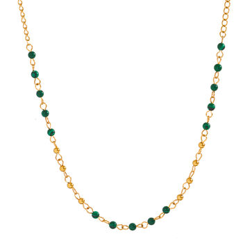 Green Beaded Chain Necklace, 2 of 5