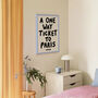 A One Way Ticket To Paris Hand Painted Print, thumbnail 9 of 9
