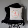 Personalised Kids Floral Wreath Initial Cushion, thumbnail 4 of 4