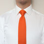 Orange Diamond End Knitted Neck Tie In 100% Soft Polyester, thumbnail 4 of 11