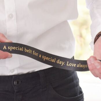 Personalised Secret Message Wedding Belt, 2 of 3
